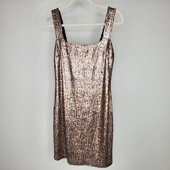 NWT L'AGENCE Auden Sequin Snake Print Bodycon Mini Dress Small - Picture 7 of 16